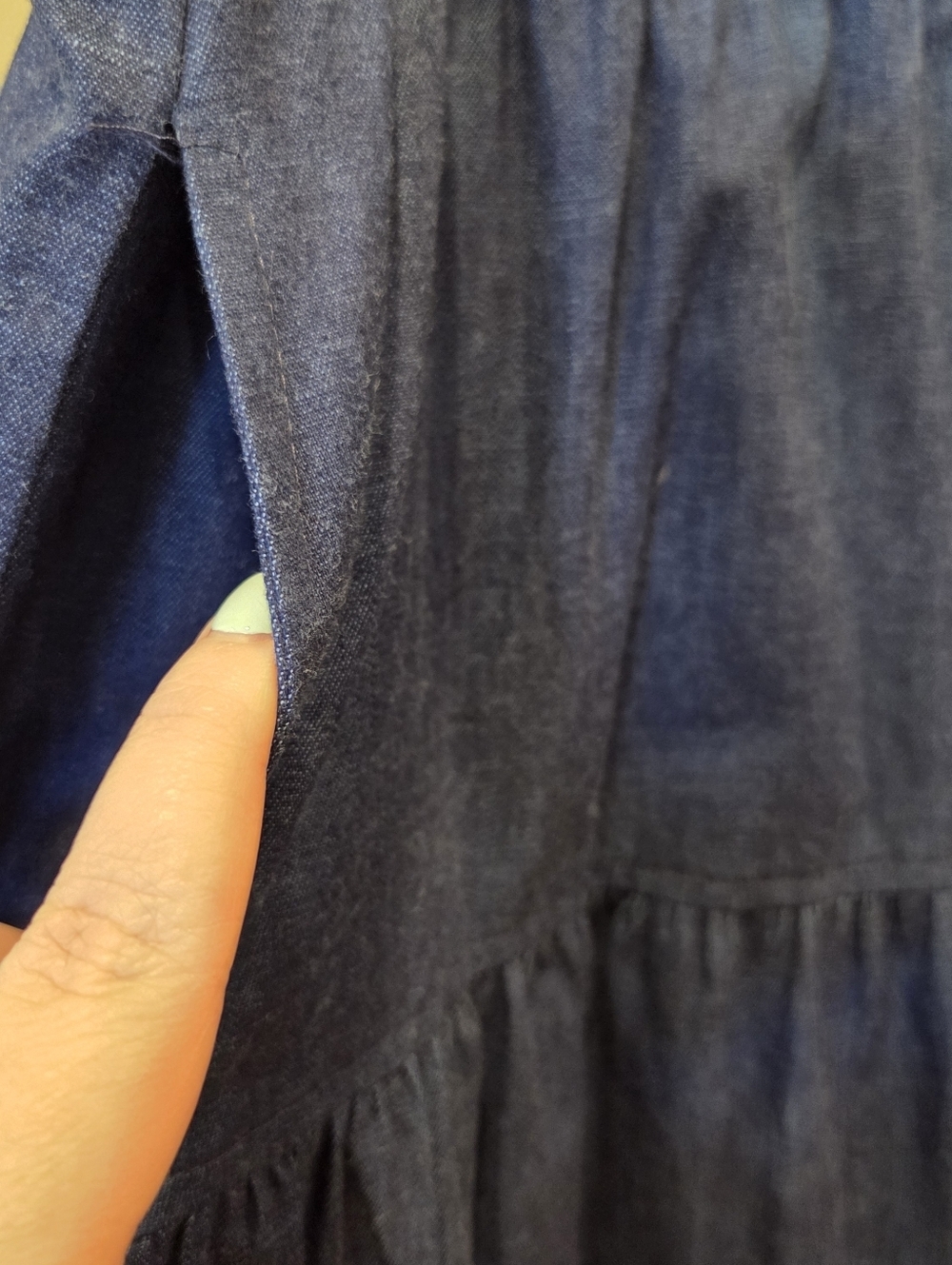VTG Roper Sport Denim Tiered Maxi Skirt 17/18 Made in USA Western Boho New - Picture 5 of 13